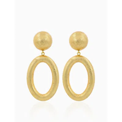 Lott. Gioielli Women's Oval Hoop Earring - Gold - Gabriella