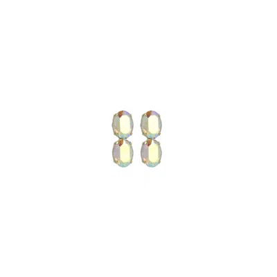 Lott. Gioielli Women's Oval Waterfall Two Stones Earring M - Holo - Maudi
