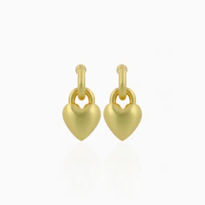 Lott. Gioielli Women's Pendant Lock Heart Earring M - Gold - Venus