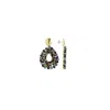 Lott. Gioielli Women's Pink / Purple / Gold Metallic Green Purple Earrings Babs Open Drop S