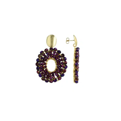 Lott. Gioielli Women's Pink / Purple / Gold Metallic Purple Mia Oval S