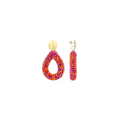 Lott. Gioielli Women's Pink / Purple / Yellow Fuchsia Earring Berry Drop L