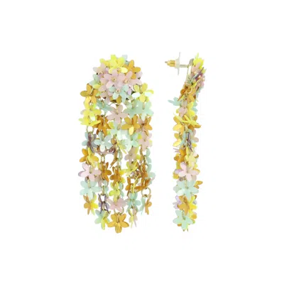 Lott. Gioielli Women's Pink / Purple / Yellow Yellow Lavender Mint Sequin Flower Rain Earrings In Multi