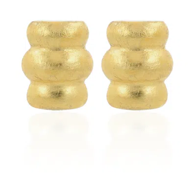 Lott. Gioielli Women's Ribbed Bubble Earring - Gold - Heidi