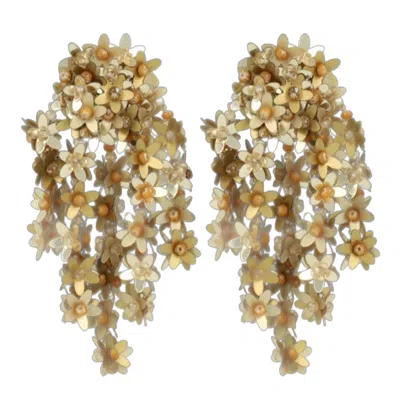 Lott. Gioielli Women's Sequin Flower Rain - Golden Brown In Multi