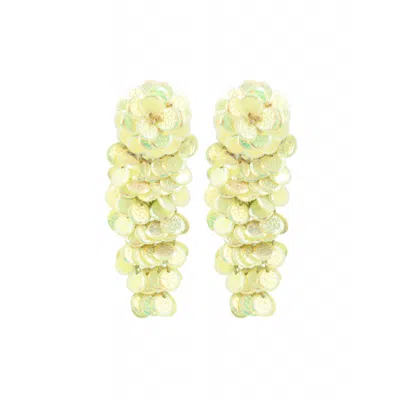 Lott. Gioielli Women's Sequin Waterfall Earrings L - Golden Holo - Bonny