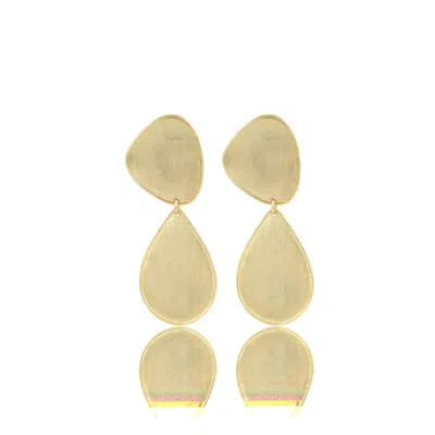 Lott. Gioielli Women's Stone Shape Drop Double Earring - Gold - Clara