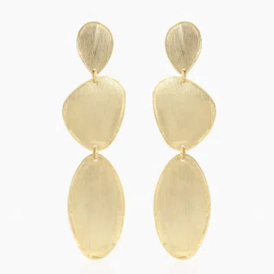 Lott. Gioielli Women's Stone Shape Triple Earring - Gold - Christine