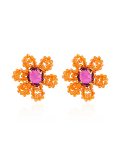 Lott.gioielli Ce Si Blooming Flower M In Orange