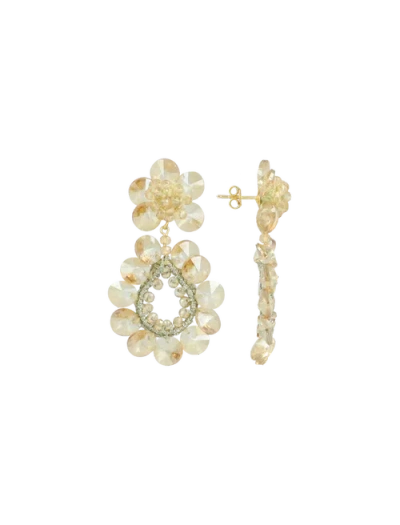 Lott.gioielli Ce Si Flower Double Drop S / M In Gold