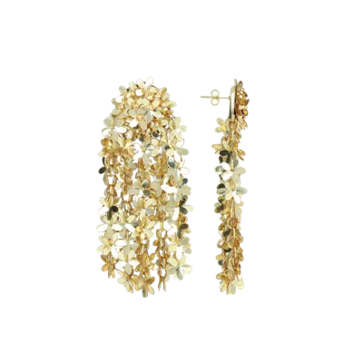 Lott.gioielli Ce Sq Sequin Flower Rain In Gold