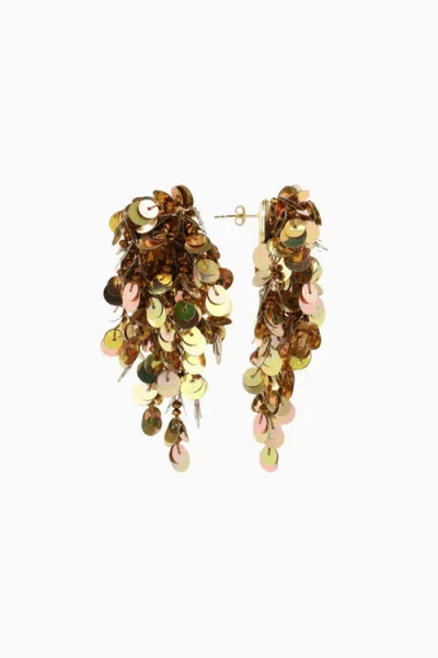 Lott.gioielli Ce Sq Sequin Mix Waterfall Wide In Brown