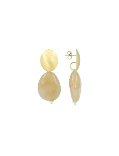 Lott.gioielli Resin Squeezed Drop Earrings In Amber