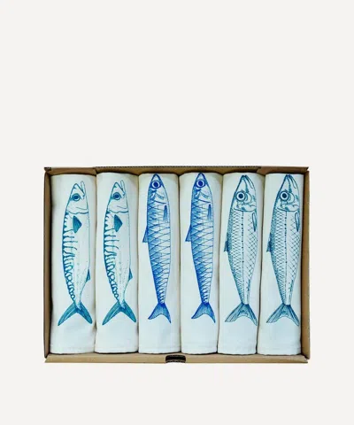 Lottie Day Fish Napkin Gift Set Of Six