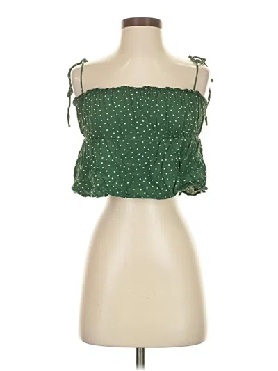 Pre-owned Lottie Moss Tank Top Green Strapless Neckline Tops