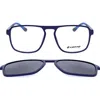 Lotto 54mm Rectangular Optical Glasses In Blue