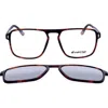 Lotto 54mm Rectangular Optical Glasses In Multi