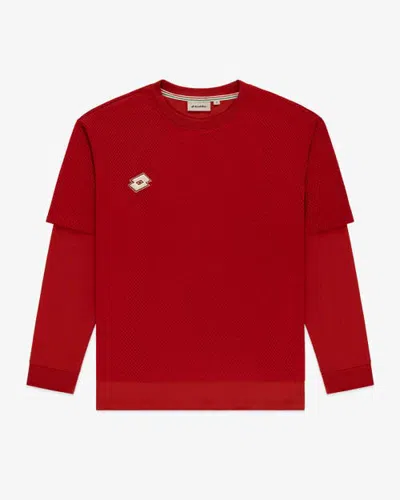 Lotto Long Sleeve T-shirt In Clay Red
