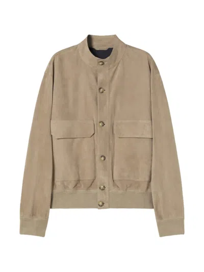 Lottusse Ante Leather Jacket In Neutral