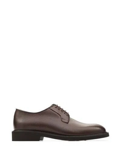 Lottusse Baltimore Leather Derby Shoes In Brown