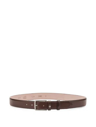 Lottusse Bear Buckle-fastening Leather Belt In Brown