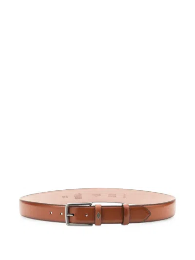 Lottusse Belt Buckle-fastening Leather Belt In Green