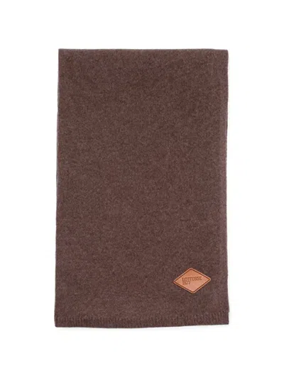 Lottusse Berna Logo-patch Scarf In Metallic