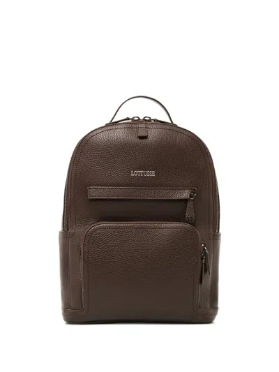 Lottusse Borne Leather Backpack In Brown