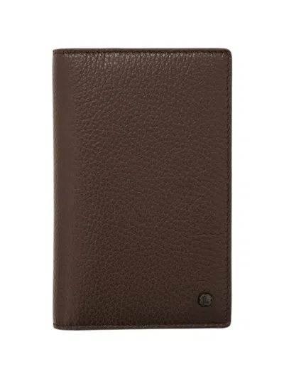 Lottusse Borne Pebbled Leather Wallet In Brown