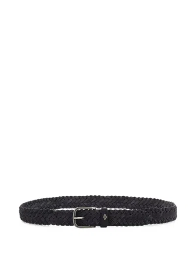 Lottusse Breda Braided Suede Belt In Gray