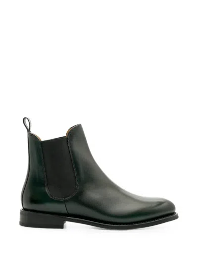 Lottusse Cambridge Goodyear-welted Chelsea Boots In Green
