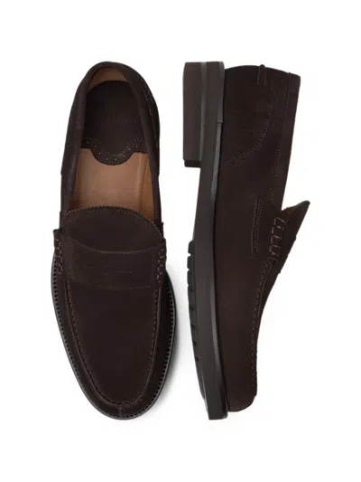 Lottusse Daytona Suede Loafers In Brown