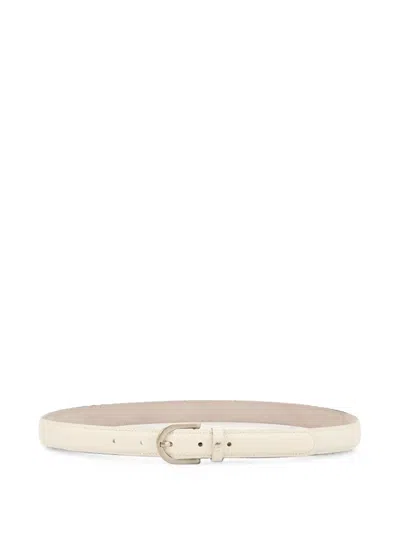 Lottusse Gante Leather Belt In Neutral