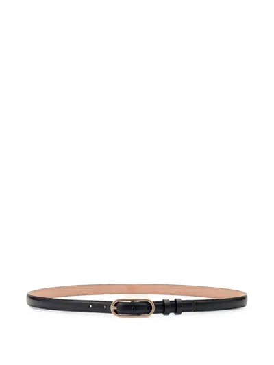 Lottusse Gante Oval-buckle Leather Belt In Neutral