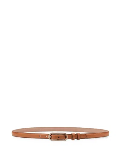 Lottusse Gante Oval-buckle Leather Belt In Neutral
