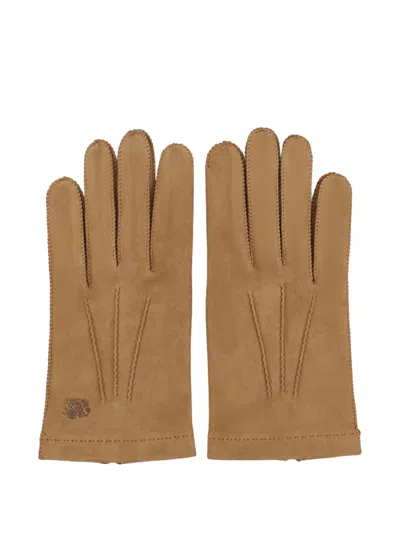 Lottusse Geneve Suede Gloves In Orange