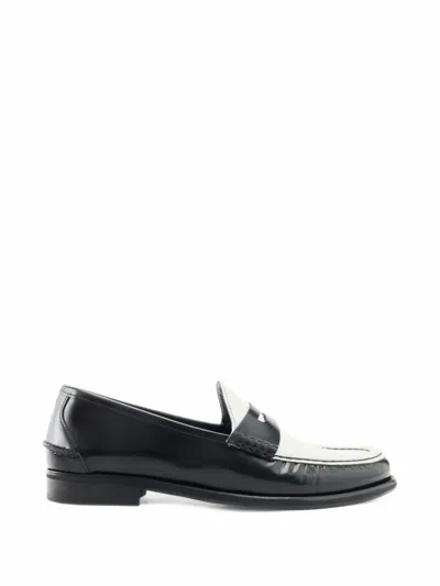 Lottusse Lara Two-tone Loafers In Black