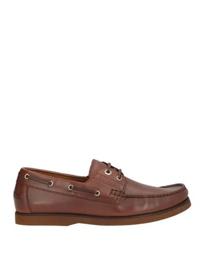 Lottusse Man Loafers Brown Size 6 Leather
