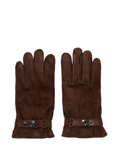 Lottusse Montreal Press-stud Gloves In Yellow
