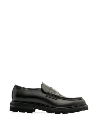 Lottusse Murphy Goodyear-welted Leather Loafers In Black