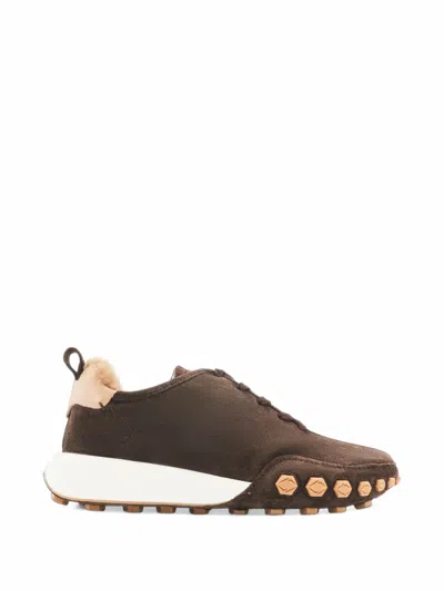 Lottusse Nauta Shearling-lined Sneakers In Brown