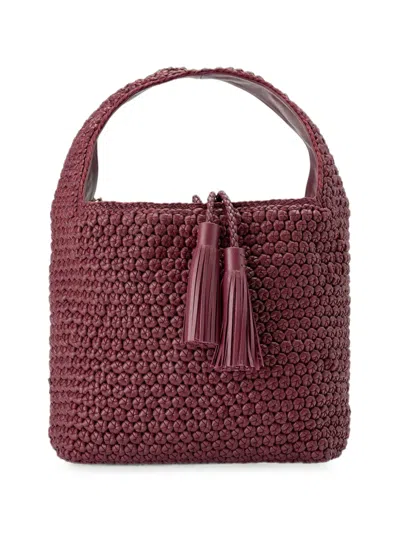 Lottusse Noodbag Woven Handbag In Purple