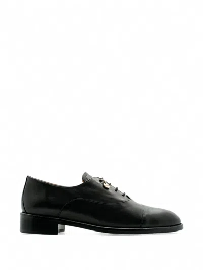 Lottusse Pina Leather Oxford Shoes In Blue