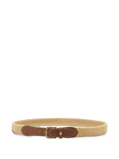 Lottusse Snipe Braided Belt In Brown