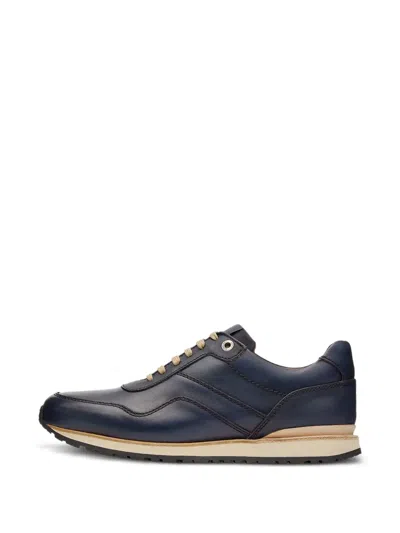Lottusse Tokyo Leather Sneakers In Blue