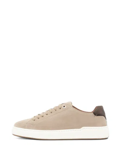 Lottusse Torino Leather Sneakers In Neutral