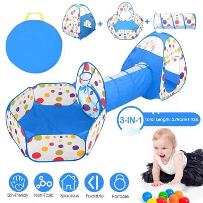 Lotube 3 In 1 Child Crawl Tunnel Tent Kids Play Tent Ball Pit Set Foldable Children Play House Pop-up Kids 