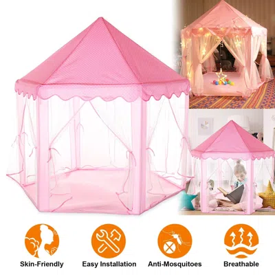 Lotube Kids Play Tents Princess For Girls Princess Castle Children Playhouse Indoor Outdoor Use W/ Carry Ca
