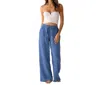 Lotus & Luna Cabana Wide Leg Pants In Ocean Blue In Blue