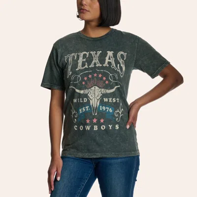 Lotus Fashion Women's Wild West Texas Stone Gray Graphic T-shirt